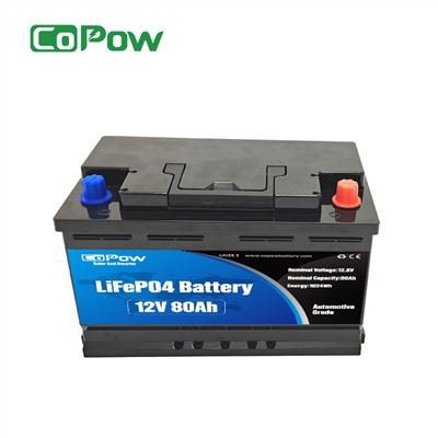 12V 80Ah Lithium Ion hnub ci roj teeb
